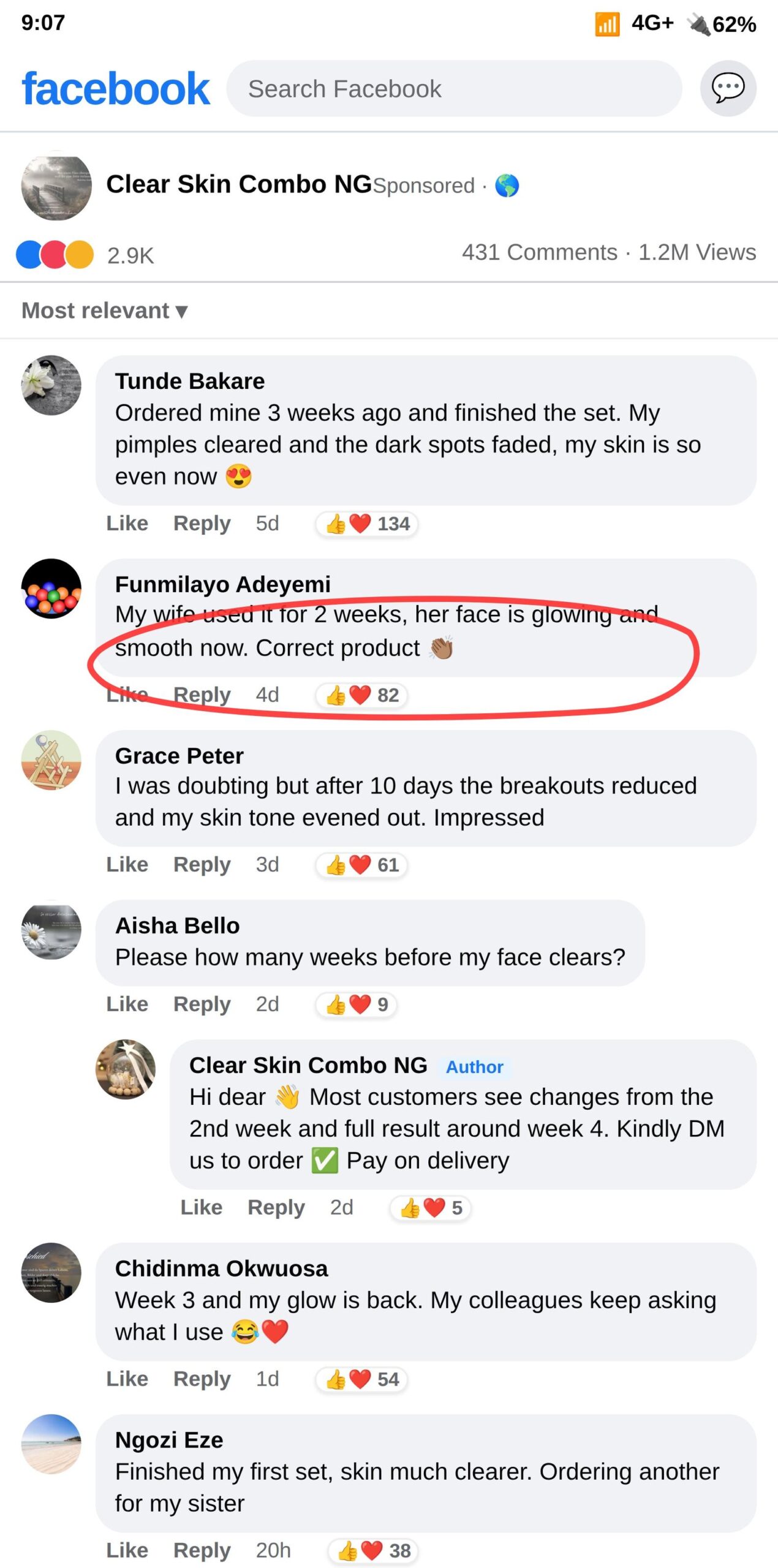 Customer review screenshot